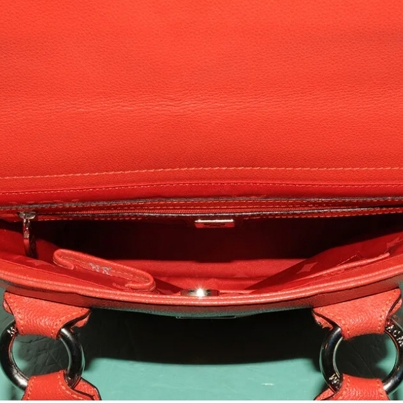 MCM Visetos Salmon Leather Studded Tote Bag + Dust Bag - Picture 12 of 16